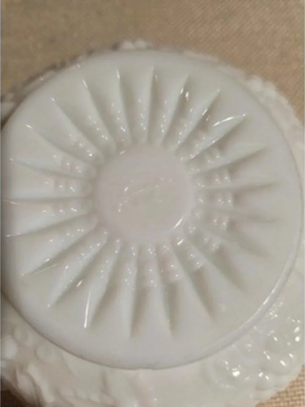 Vintage Imperial Glass Milk Glass 5 inch cream soup bowl grapevine pattern